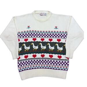 Vintage duck grandma sweater